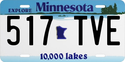 MN license plate 517TVE