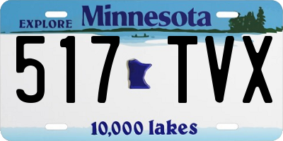 MN license plate 517TVX