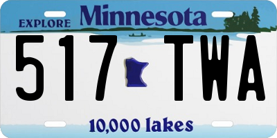 MN license plate 517TWA