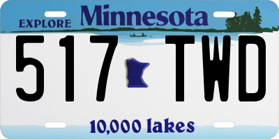 MN license plate 517TWD