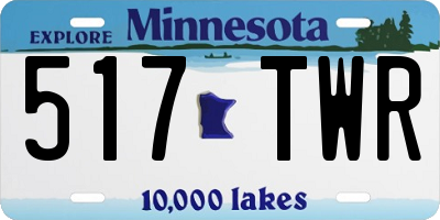 MN license plate 517TWR