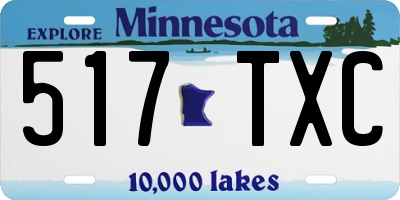 MN license plate 517TXC