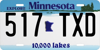 MN license plate 517TXD