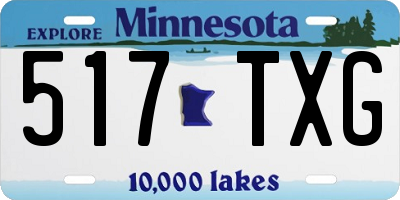 MN license plate 517TXG