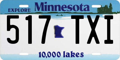 MN license plate 517TXI