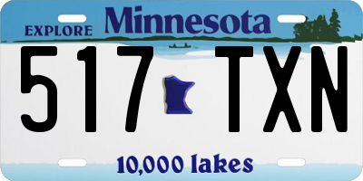 MN license plate 517TXN
