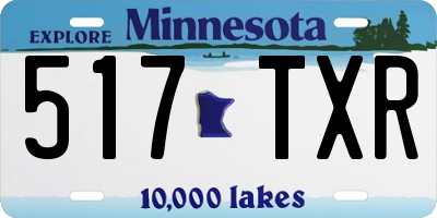 MN license plate 517TXR