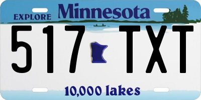 MN license plate 517TXT