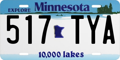 MN license plate 517TYA