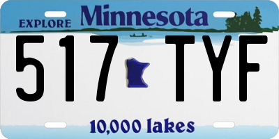 MN license plate 517TYF