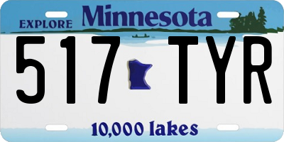 MN license plate 517TYR