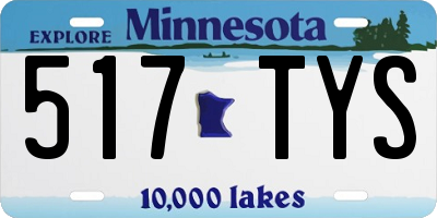 MN license plate 517TYS