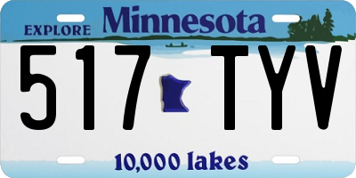 MN license plate 517TYV