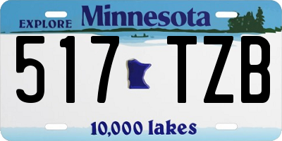MN license plate 517TZB