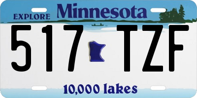 MN license plate 517TZF