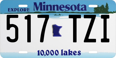 MN license plate 517TZI
