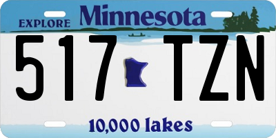 MN license plate 517TZN