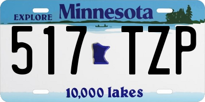 MN license plate 517TZP