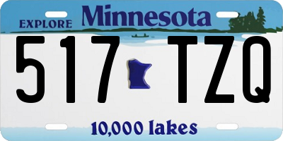MN license plate 517TZQ