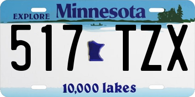 MN license plate 517TZX