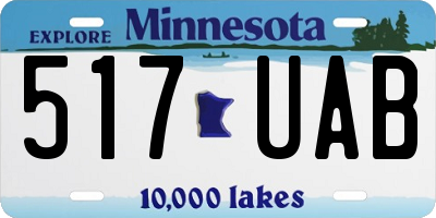 MN license plate 517UAB