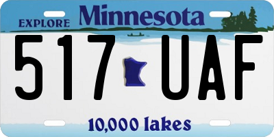 MN license plate 517UAF