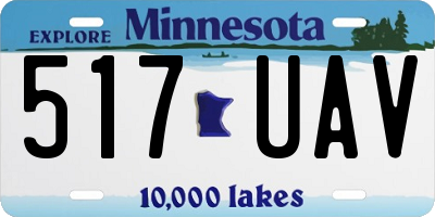 MN license plate 517UAV