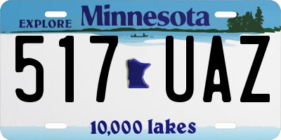 MN license plate 517UAZ