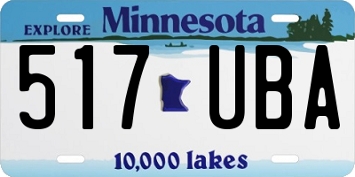 MN license plate 517UBA
