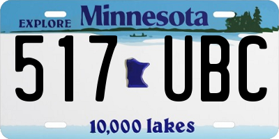 MN license plate 517UBC