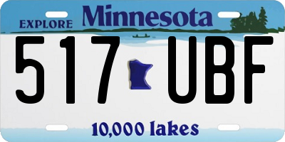 MN license plate 517UBF