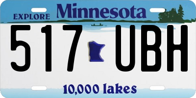 MN license plate 517UBH