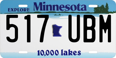 MN license plate 517UBM