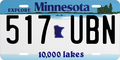 MN license plate 517UBN
