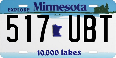 MN license plate 517UBT