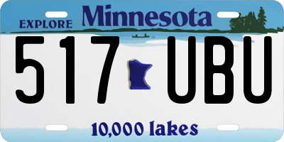 MN license plate 517UBU