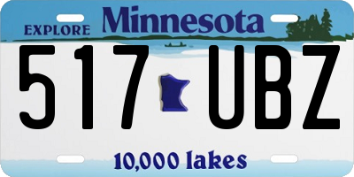 MN license plate 517UBZ