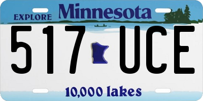 MN license plate 517UCE