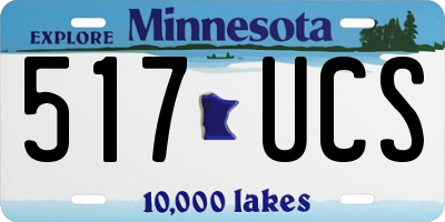 MN license plate 517UCS