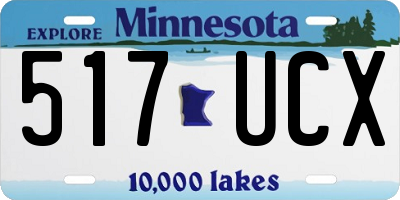 MN license plate 517UCX