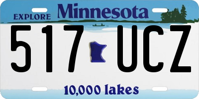 MN license plate 517UCZ