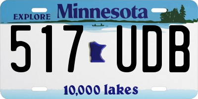 MN license plate 517UDB