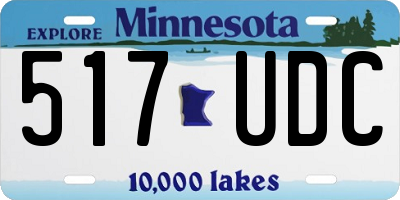 MN license plate 517UDC