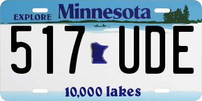 MN license plate 517UDE