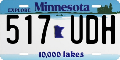 MN license plate 517UDH