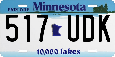 MN license plate 517UDK