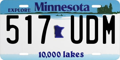 MN license plate 517UDM