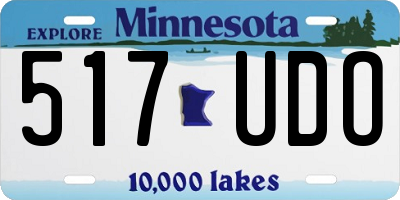 MN license plate 517UDO