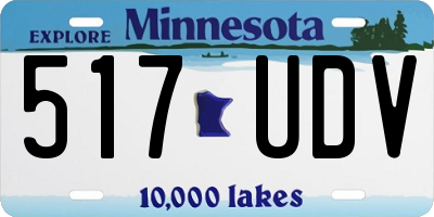 MN license plate 517UDV