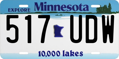 MN license plate 517UDW